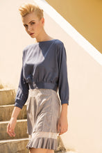 Load image into Gallery viewer, Tea break faux suede mesh skirt