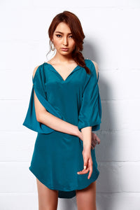 Royal Shine Silk Tunic Dress
