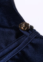 Load image into Gallery viewer, Reconstructed elegance cropped top in Navy Blue