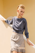 Load image into Gallery viewer, Tea break faux suede mesh skirt