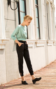 Too cool for work mid-rise Faux suede pants