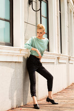 Load image into Gallery viewer, Too cool for work mid-rise Faux suede pants