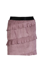 Load image into Gallery viewer, Cranberry cupcake faux suede miniskirt