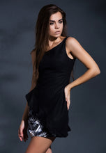 Load image into Gallery viewer, Moon rise ruffle mini dress in Black