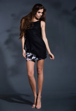 Load image into Gallery viewer, Moon rise ruffle mini dress in Black